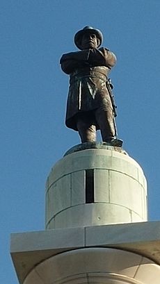 Robert E Lee Monument at Lee Circle closeup. New Orleans Louisiana