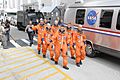 STS117 Crew head to AstroVan