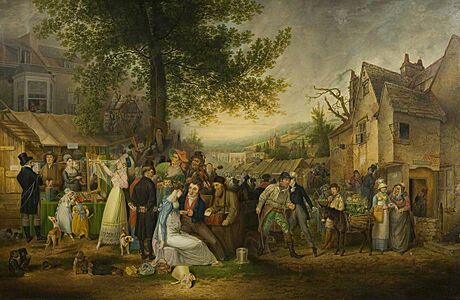 Samuel Colman (1780-1845) - St James's Fair, Bristol - K353 - Bristol City Museum ^ Art Gallery