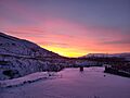 Snowy Sunset in Rufus
