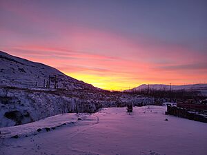 Snowy Sunset in Rufus