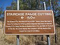 Staircase Range Cutting, near Springsure, Queensland - info sign 01