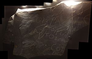 The Artognou stone copy in Tintagel