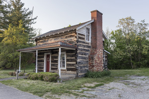 This old tollhouse on Main Street in Barboursville, West Virginia, took payments along the land portion of the old, 1800s-vintage James River & Kanawha canal-road turnpike through town. It was LCCN2015631797