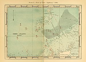 Track of HMS Lightning 1868 depthsofseaaccou00tho 0092 93