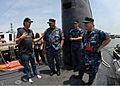 US Navy 100722-N-7705S-096 Actor Tim Allen talks with Sailors aboard the Los Angeles-class attack submarine USS Scranton (SSN 756) during a tour of the ship
