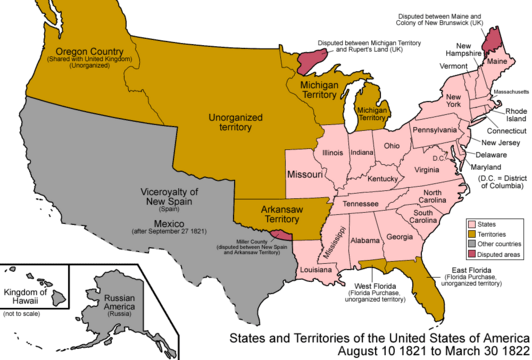 United States 1821-08-1822