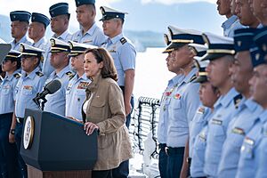 Vice President Harris at a Philippine Coast Guard patrol ship docked in Puerto Princesa City (1)