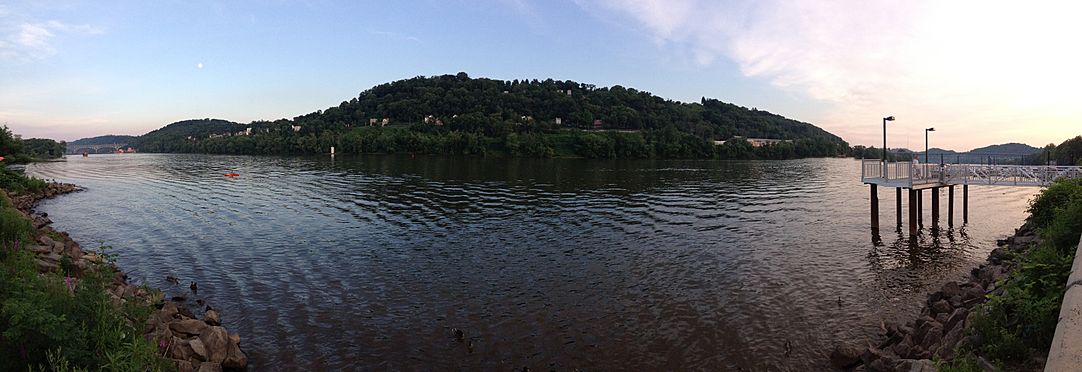 View of the Allegheny River from James Sharp Landing.