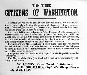 Washington DC Poster 1848 re Pearl (cropped)