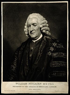 William Pitcairn. Mezzotint by J. Jones, 1777, after Sir J. Wellcome V0004686.jpg
