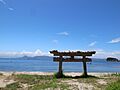 恵美須神社鳥居 琴弾地海水浴場 直島 Jul 13, 2011