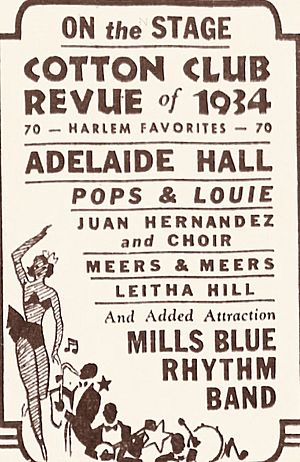 Adelaide Hall - Cotton Club Revue of 1934, Loew's Metropolitan Theater, Brooklyn, 6 September 1934, (Advertisment)