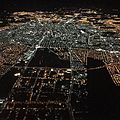 Aguascalientes City seen from a flight at night