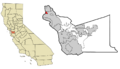 Alameda County California Incorporated and Unincorporated areas Emeryville Highlighted