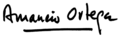 Amancio Ortega Gaona signature