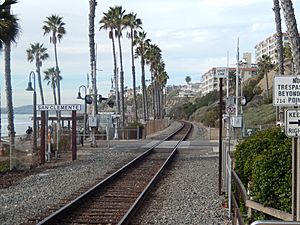 Amtrak route along San Clemente, CA, beach DSCN0040
