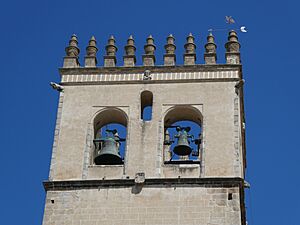 Badajoz. Campanario de la torre de la catedral. España. Spain