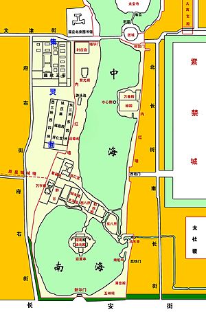 Beijing Zhongnanhai map