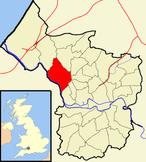 Map showing Stoke Bishop ward to the north west of the city centre