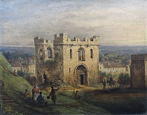 Cambridge Castle gateway 1841