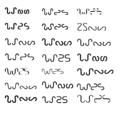 Canadian Aboriginal Syllabics—SH-series variations