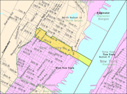 Census Bureau map of Guttenberg, New Jersey