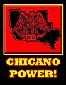 Chicano power flag of aztlan