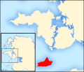 Clare Island in inset with Achill - County Mayo
