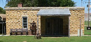 Cuba, Kansas blacksmith shop from S 1