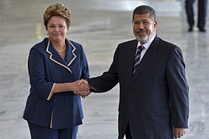 Dilma Rousseff e Mohamed Morsi
