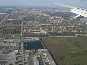Aerial view of western Doral