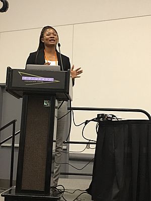 Dr. Rita Orji presenting at CHI Conference 2017, Colorado, USA