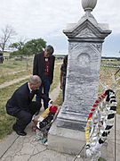 Eric Holder at Wounded Knee Memorial