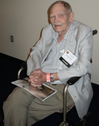 Pohl in 2008 at the J. Lloyd Eaton Science Fiction Conference
