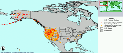 USA geothermal springs