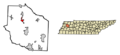 Gibson County Tennessee Incorporated and Unincorporated areas Dyer Highlighted 4722180