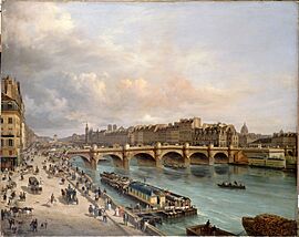 Giuseppe Canella - La Cité et le Pont-Neuf, vus du quai du Louvre - P1911 - Musée Carnavalet