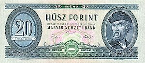 HUF 20 1975 obverse