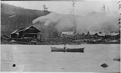 Hamilton and Simpson Sawmill, Port Gravina, Alaska. Taken by B.A. Haldane of Metlakahtla, Alaska, 1895. - NARA - 297380