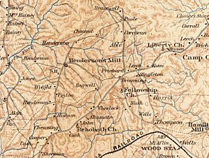 Henderson's Mill Map 1864