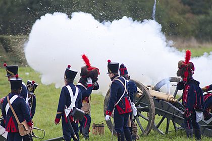 Historical reenactment of 1812 battle near Borodino 2011 2
