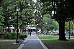 Holladay Park path and fountain