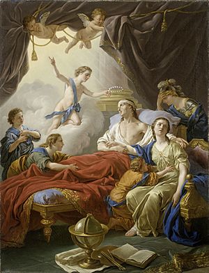 Lagrenee, Louis Jean - Allegory on the Death of the Dauphin - 1765