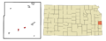 Linn County Kansas Incorporated and Unincorporated areas Mound City Highlighted