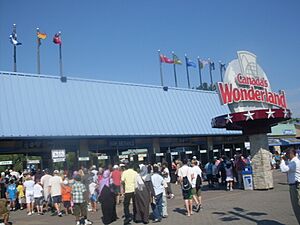 Main entrance of Canada's Wonderland in Vaughan, Ontario, Canada - 20110717