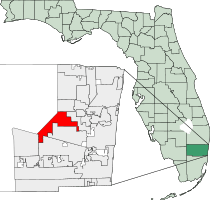 Map of Florida highlighting Sunrise.svg
