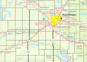 Map of Reno Co, Ks, USA