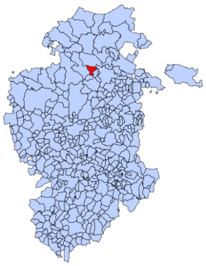 Municipal location of Rucandio in Burgos province