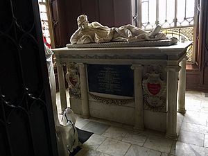 Memorial to Chaloner Chute in the chapel of The Vyne in Hampshire